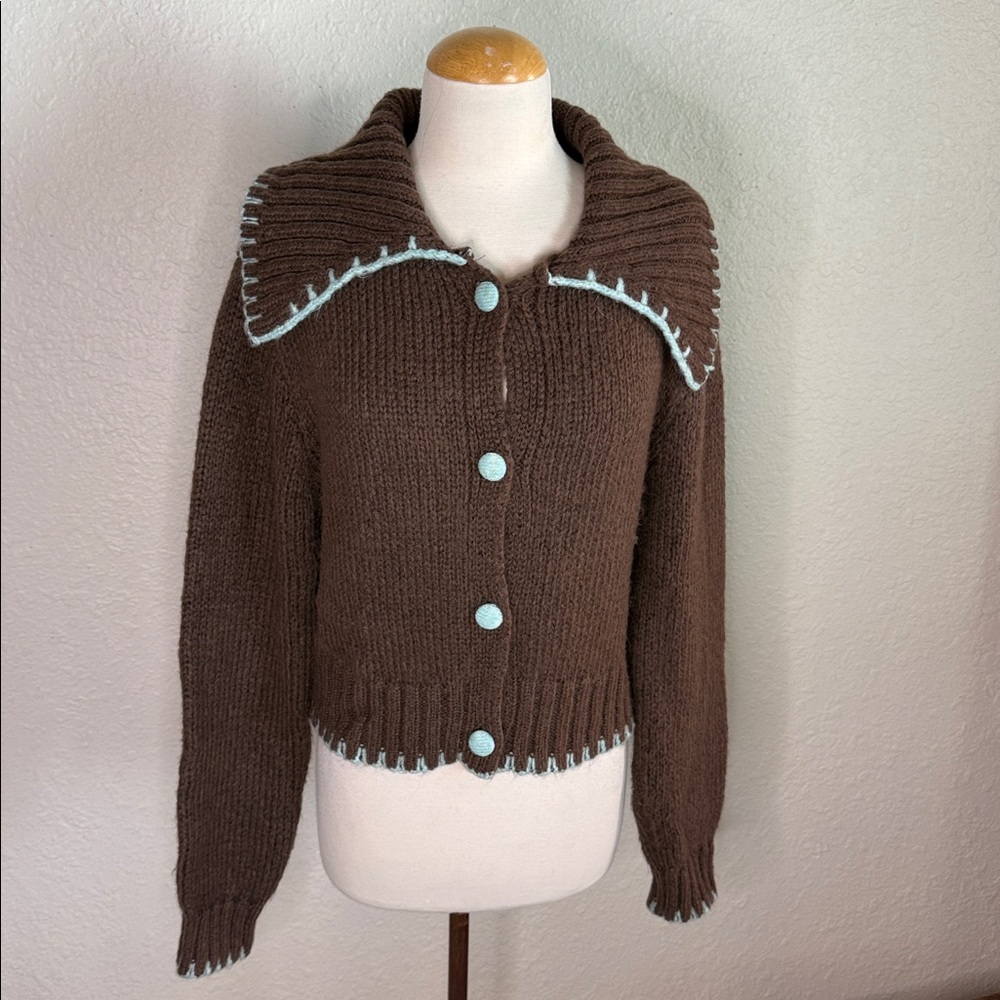 Zara Topstitching Cardigan